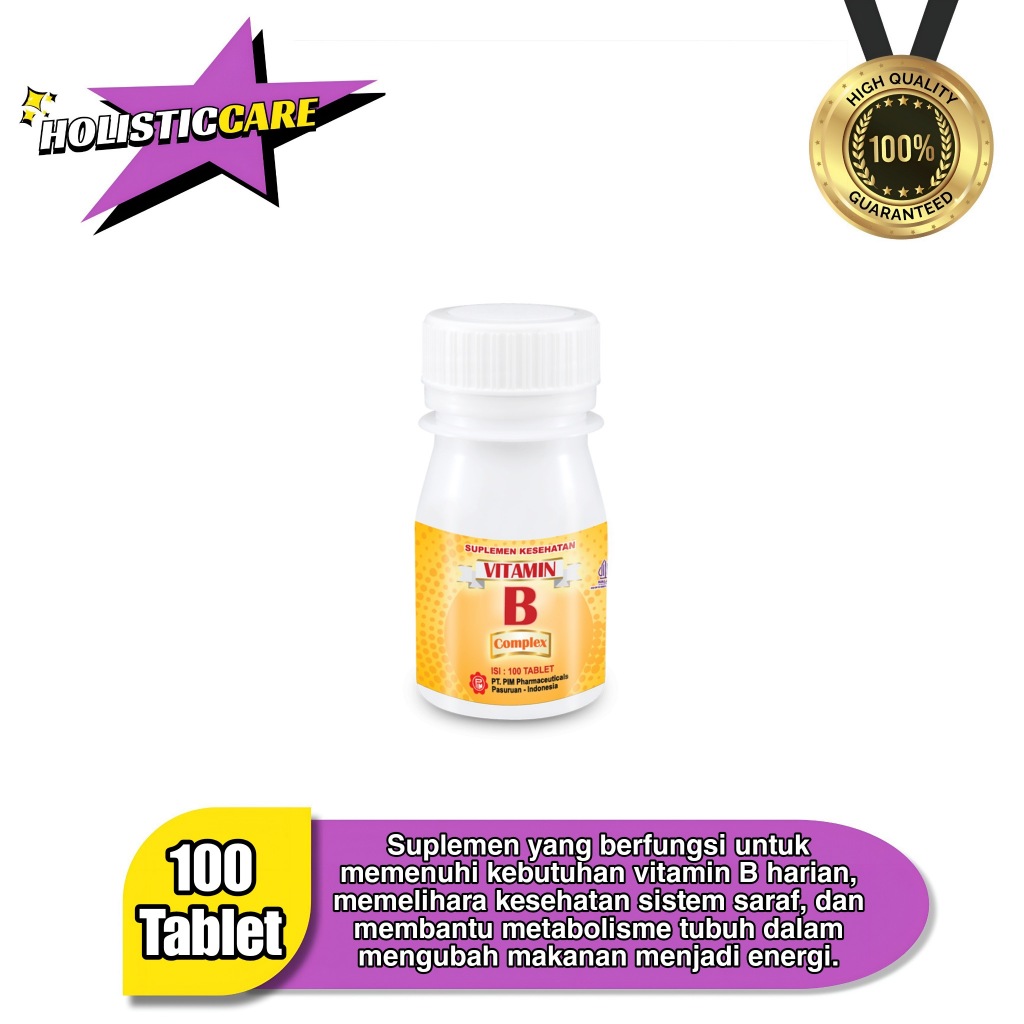 VITAMIN B COMPLEX PIM - 100 TABLET / BOTOL