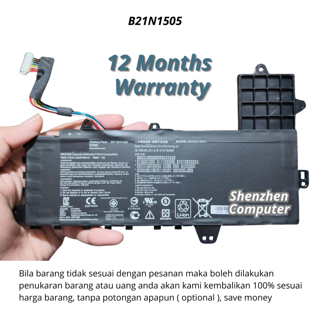 Baterai Asus E402, Baterai Asus E402S, Baterai Asus E402Y, Baterai Asus E402W, Baterai Asus E402M, B