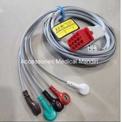 Ecg Bionet , kabel ekg Bionet 5 Lead Snap, Pasien Monitor Bionet