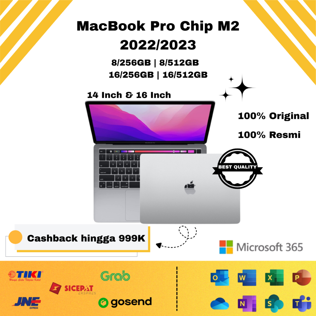 (SECOND) Macbook Pro M2 Grade A RAM 8GB / 16GB Internal 256B / 512GB