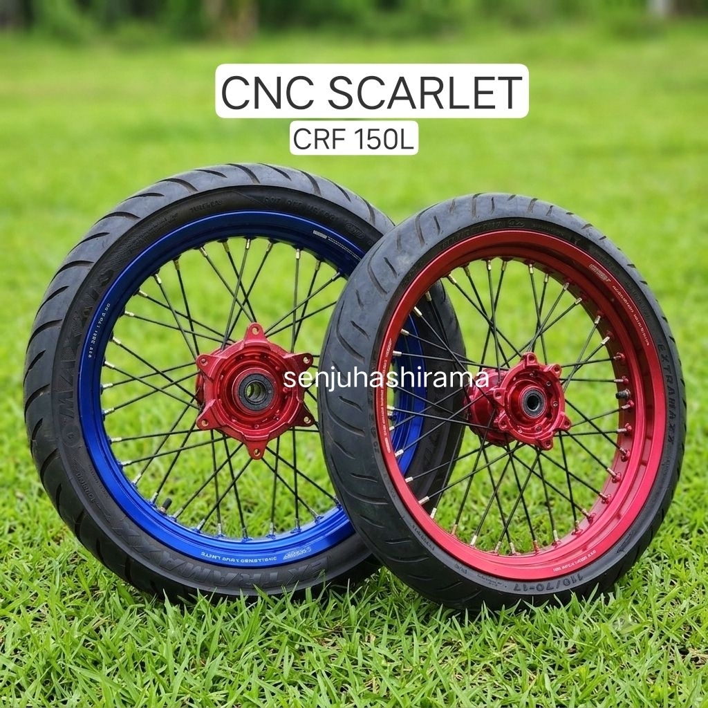 WHEELSET SUPERMOTO CRF 150L CNC SCARLET