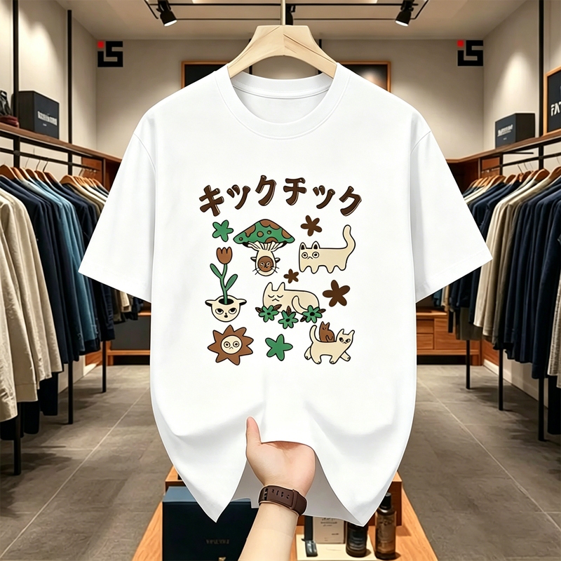 ChicAura T-shirt Atasan Baju Kaos Oversize Wanita Hitam Lengan Pendek Dewasa Distro Keren Premium  C