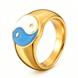 Cincin Yin Yang Mewah Pria Wanita