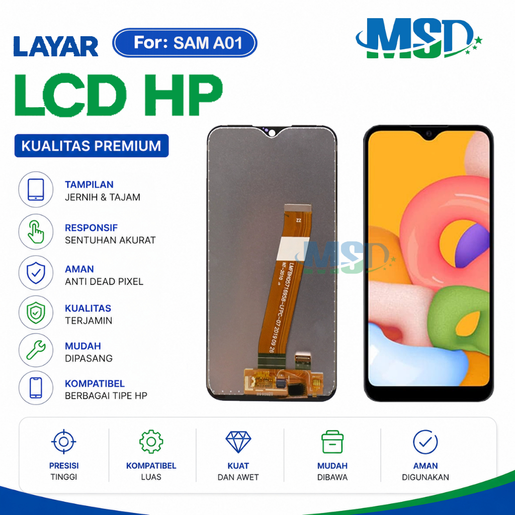 LCD For SAMSUNG A01 Core/A013 UNIVERSAL FULLSET Touchscreen LCD HP OG ASUGAR/MSD
