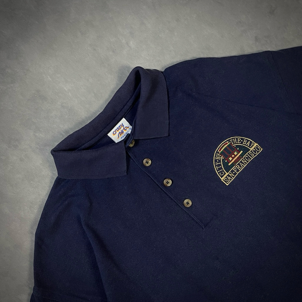 2000s Crazy Shirts Hawaiian Polo Shirt | Japanese Brand | Baju Branded Second