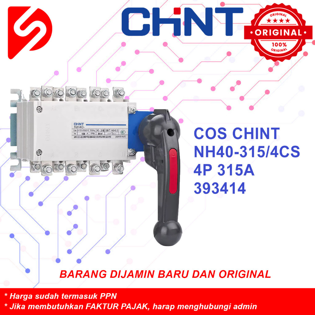 Change Over Switch (COS) CHINT NH40-315/4CS 4P 315A Original