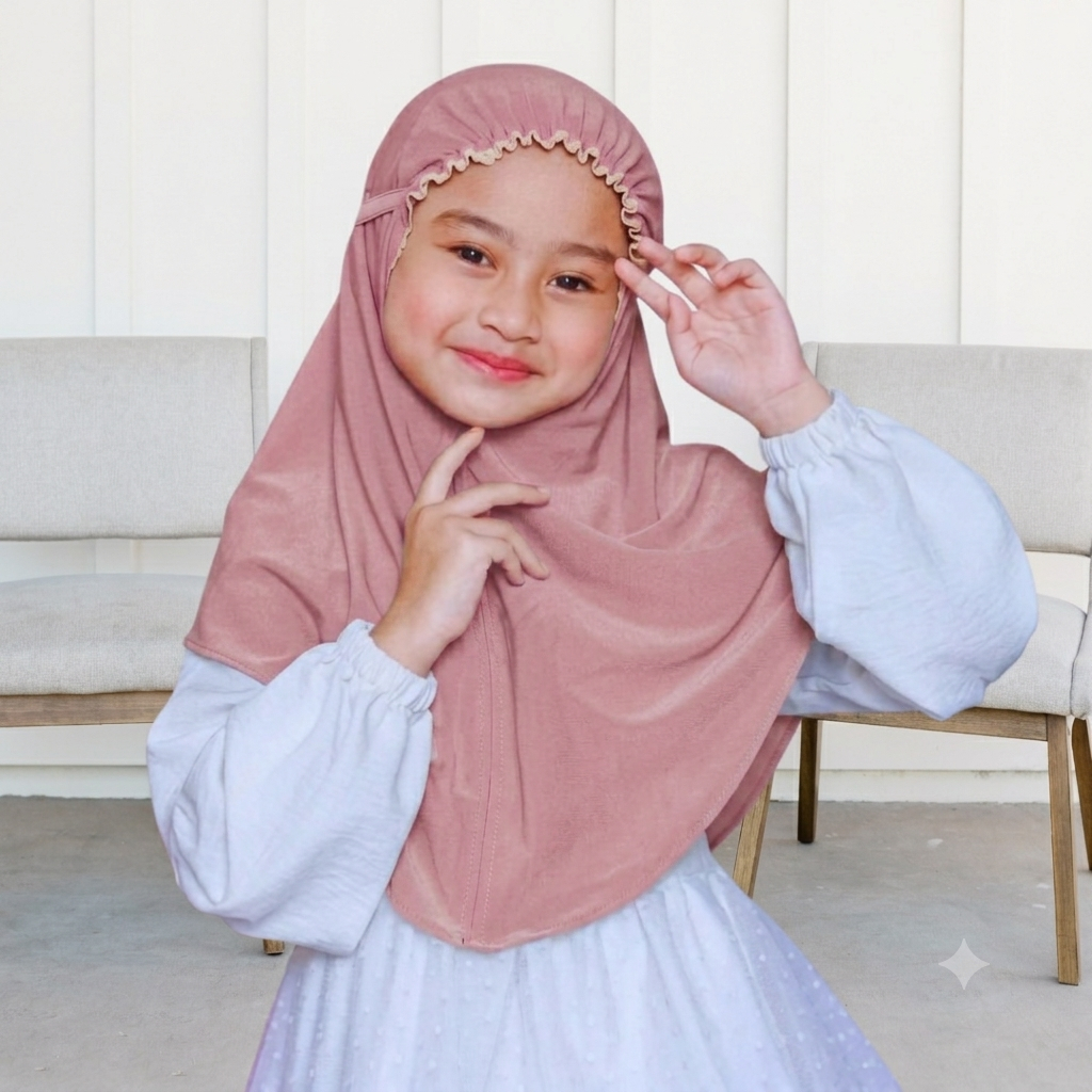 jilbab ANAK KERUT / JILBAB ANAK / HIJAB ANAK / BERGO ANAK / BERGO TALI ANAK / JILBAB INSTAN ANAK / J