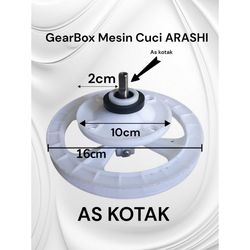 Gearbox Mesin Cuci Arashi Mini Portable