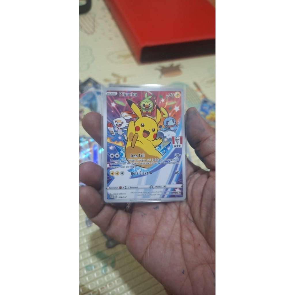 TCG POKEMON INDONESIA PIKACHU PROMO KFC