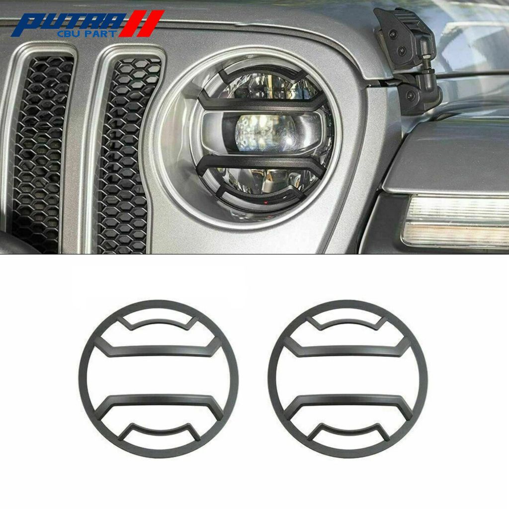 Headlamp Guard Avenger Jeep Wrangler JL JT | Pelindung Lampu Depan Jeep JL JT | Pengaman Headlamp Je