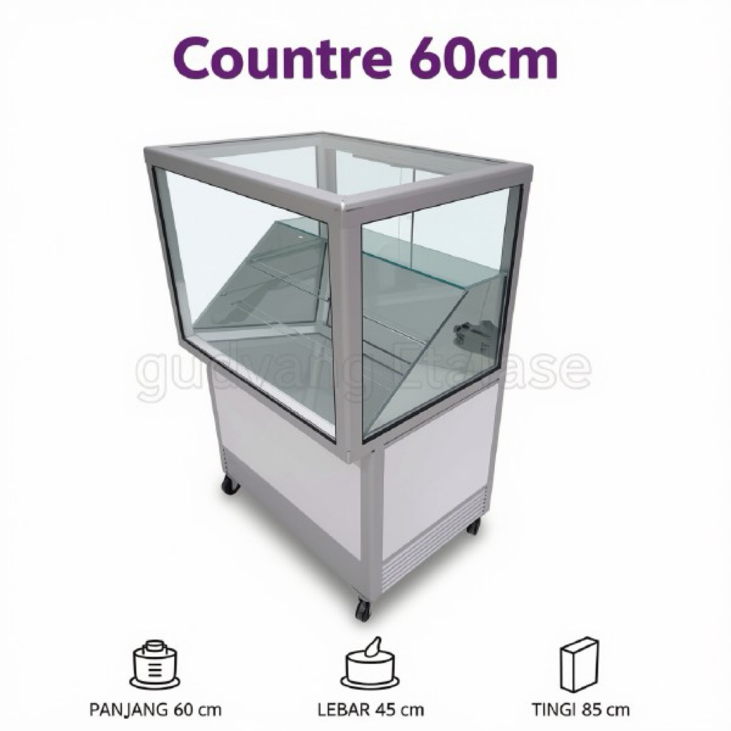 Etalase Kaca Alumunium Konter Hp ukuran 60cm -Etalase Konter