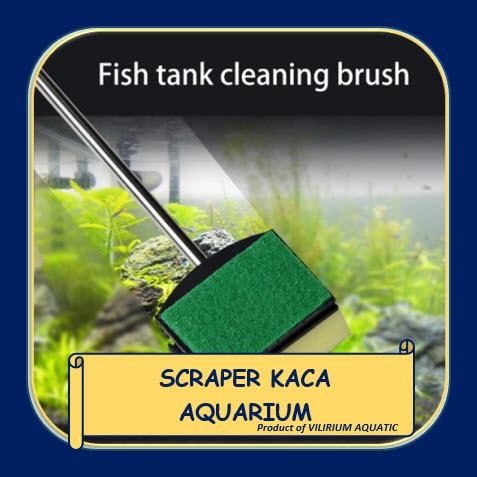 SCRAPER KACA AQUARIUM PREMIUM | ALAT PEMBERSIH LUMUT KACA AQUARIUM | ALGAE SCRAPER STAINLESS STEEL |