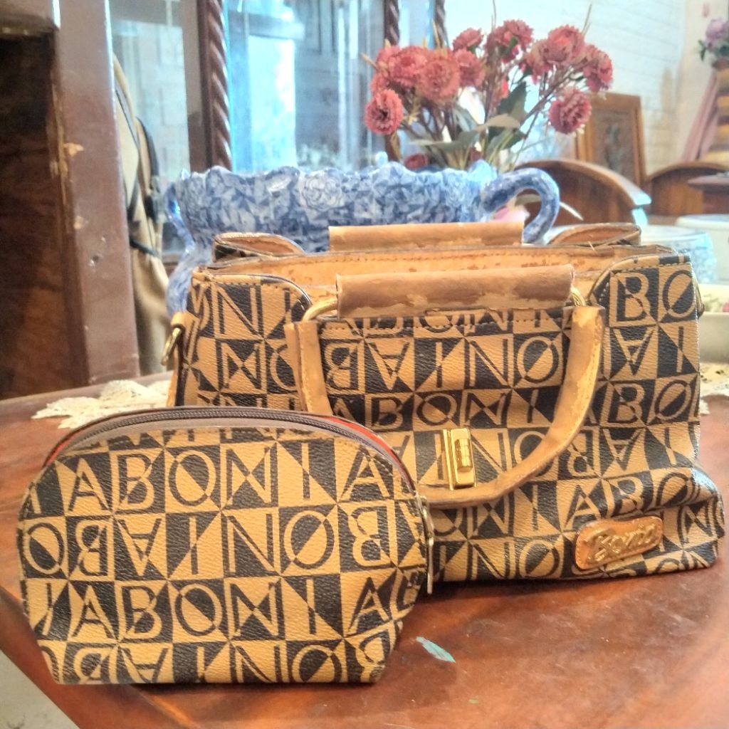 HANDBAG/TAS JINJING BONIA WANITA PRELOVED