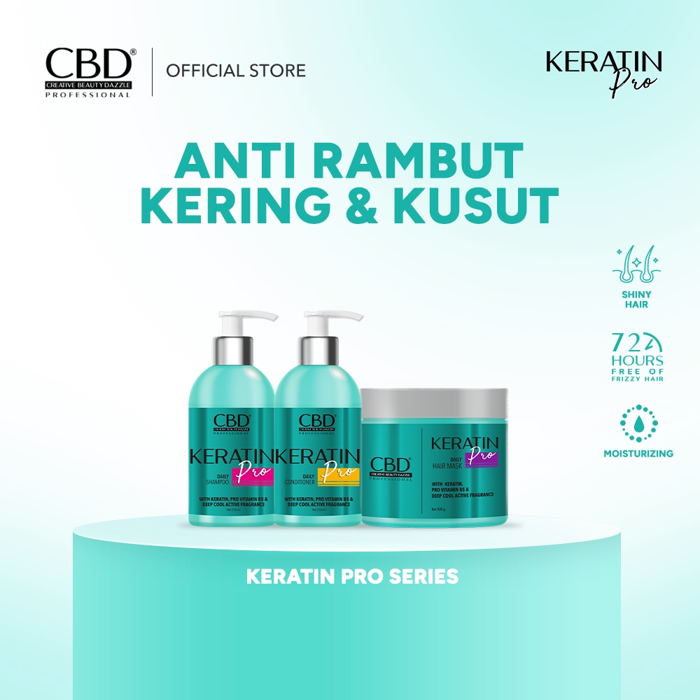 CBD Professional Daily Keratin Pro Shampoo 250ml + Conditioner 250ml + Hair Mask 500gr