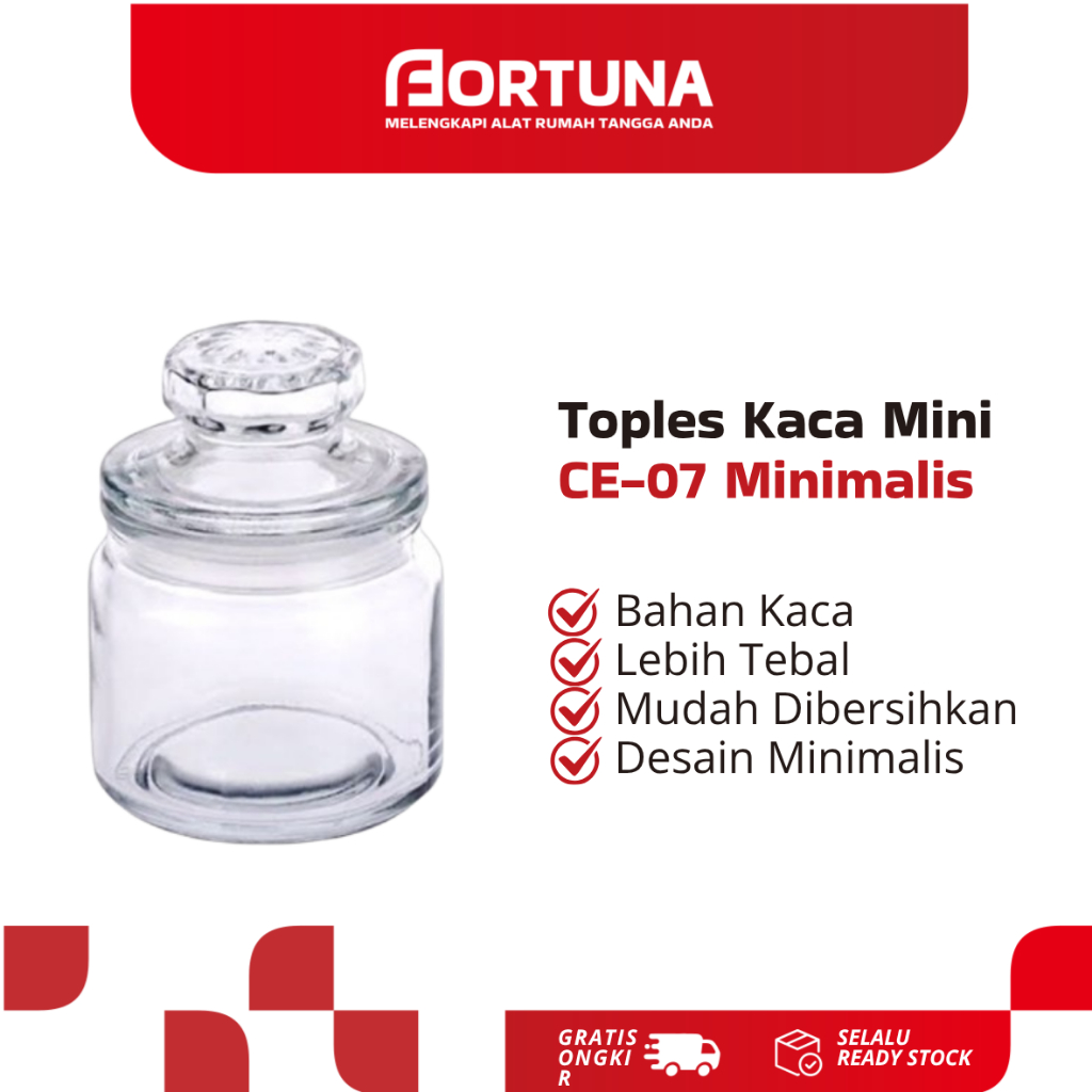 Toples Kaca Mini CE-07 / Toples Permen / Toples Kaca Serbaguna