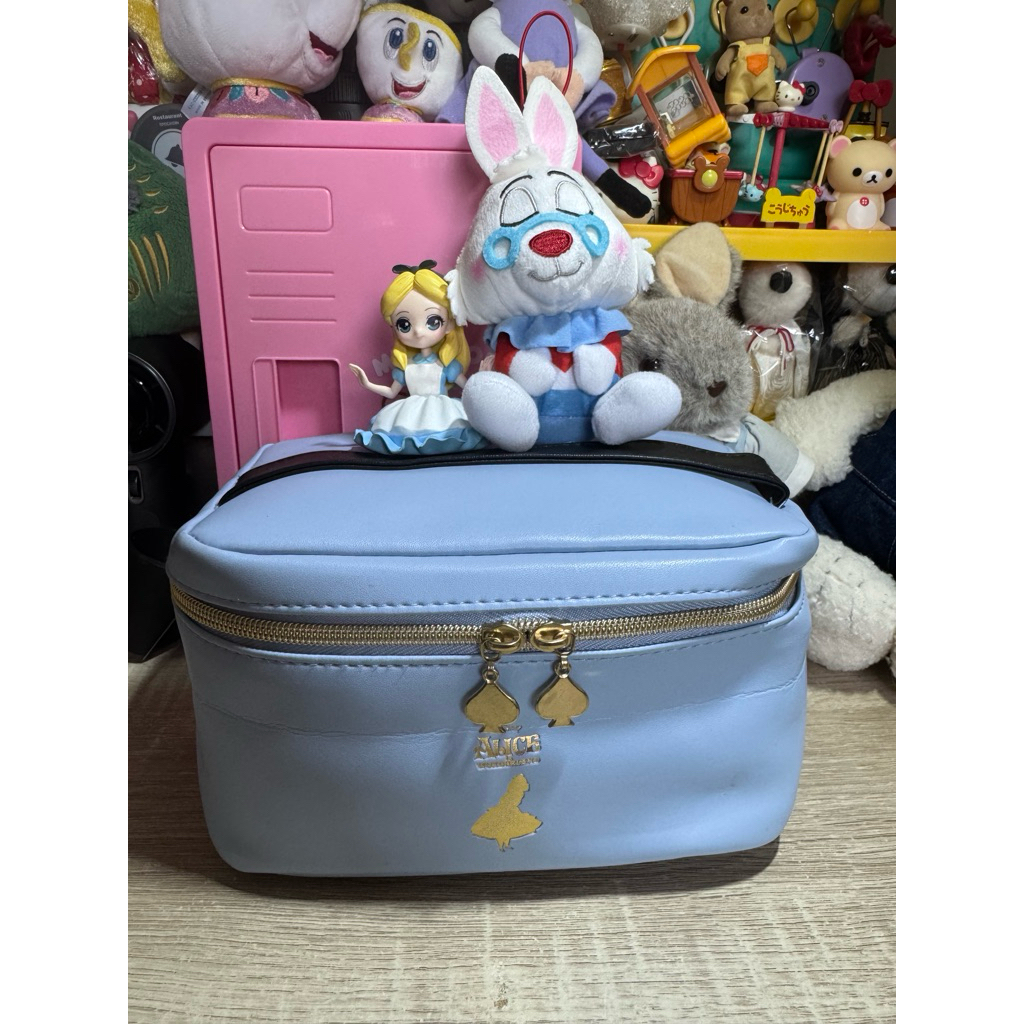 (FURYU) Pouch Make up Alice in Wonderland Ganci White Rabbit Tas Makeup