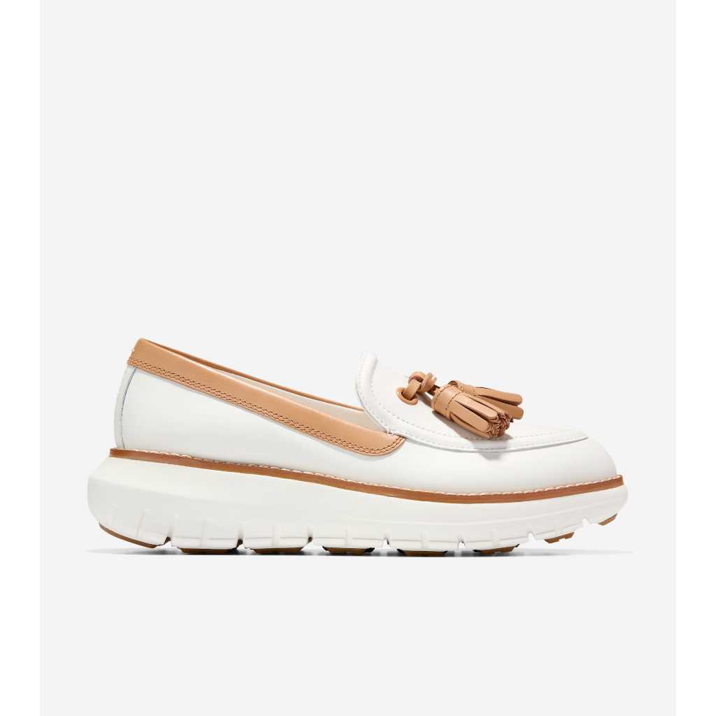Cole Haan Women Zerogrand Rexanna Tassel Loafers - Sepatu Wanita (White) W36402