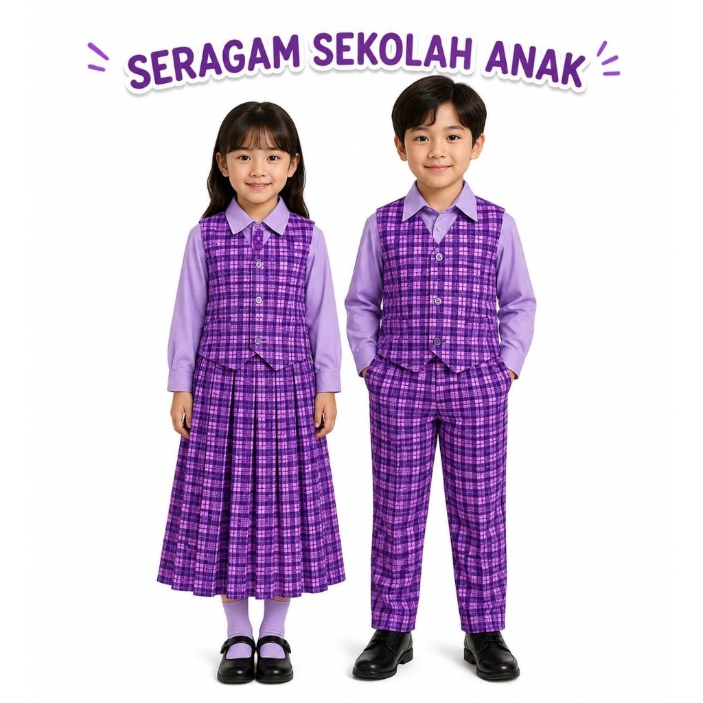 BAJUANAKUNIK / SERAGAM BATIK PAUD / SERAGAM PAUD ANAK CEWEK / SERAGAM PAUD ANAK COWOK / BAJU SEKOLAH