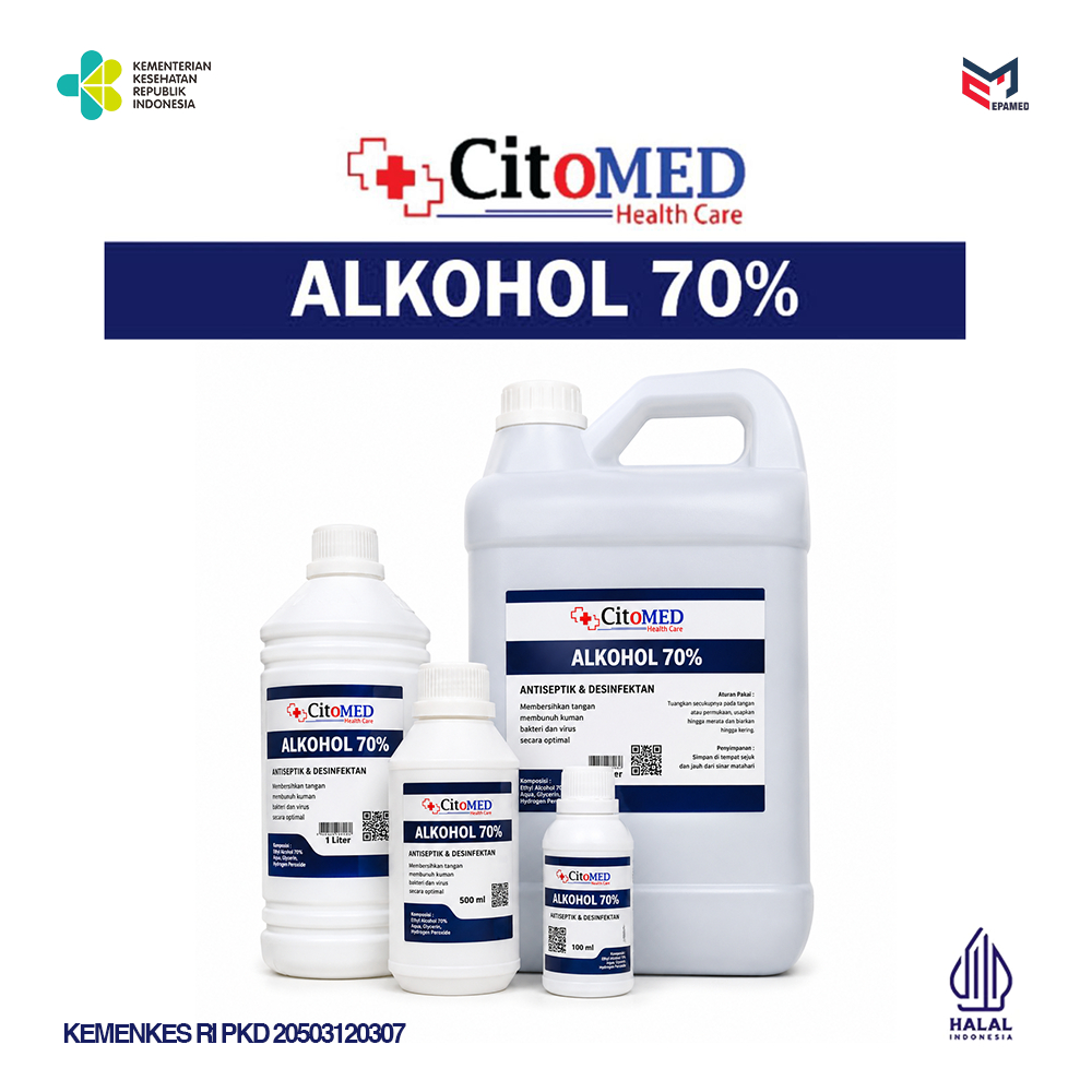 Citomed Alkohol 70% | Cairan Alkohol | Alkohol 70% | Alkohol Medis