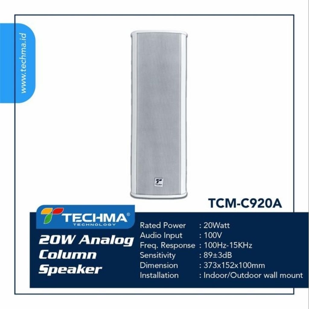 TECHMA ANALOG COLUMN SPEAKER 20WATT TCM-C920A