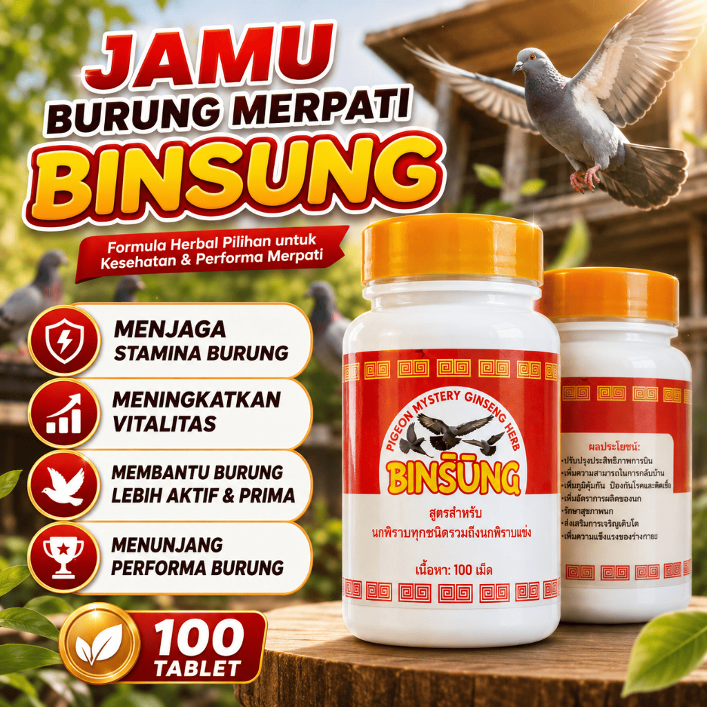 Terbukti Binsung Suplemen Otot Burung Merpati Pos Kolong Balap Sepasang Produk Asli Impor Thailand