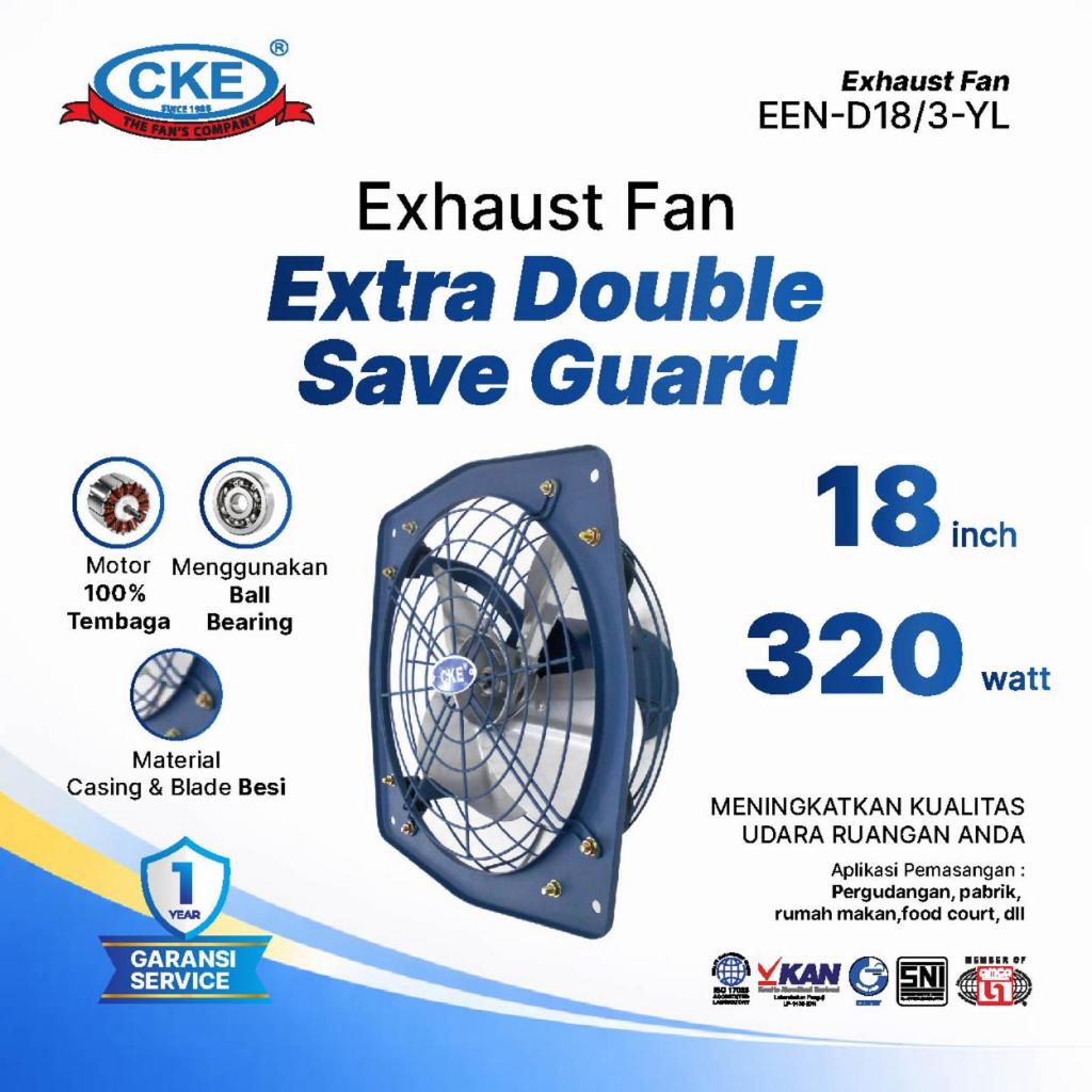 CKE Exhaust Fan 18 Inch 380V Kipas Dinding Industrial Angin Kencang