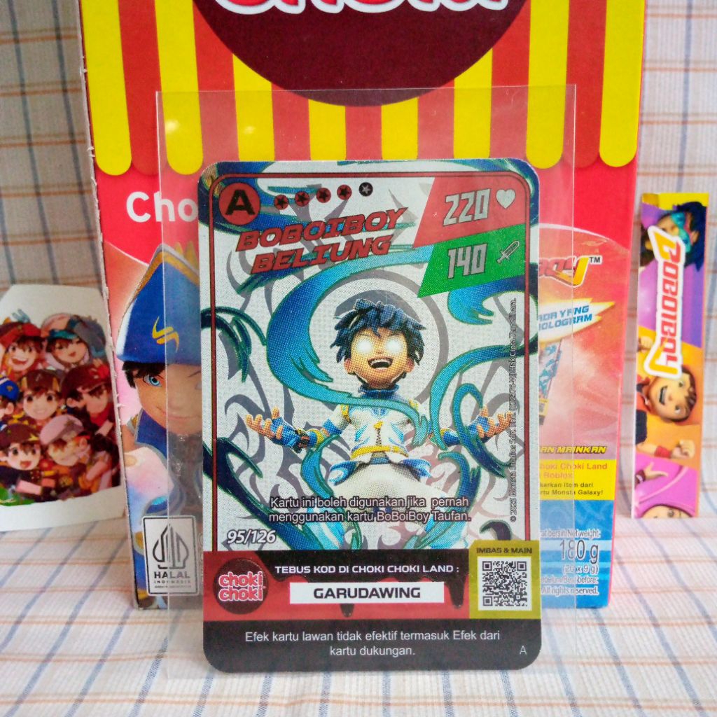 Kartu Choki-Choki Boboiboy Beliung Season 2 – Boboiboy | Monsta Galaxy Card | Original Card