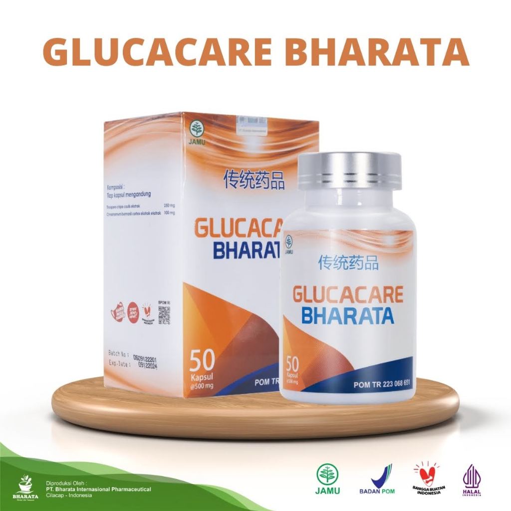 Herbal Gluccare Bharata 100% Herbal Alami Indonesia Untuk membantu meringankan gejala kencing manis