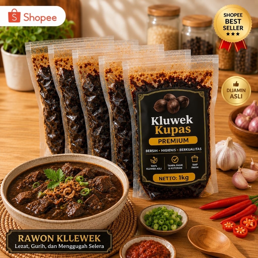 Kluwek Kupas Pucung Kupas Kepayang Picung Kupas Klewek Kupas Full Hitam Kemasan Vakum 1.KG