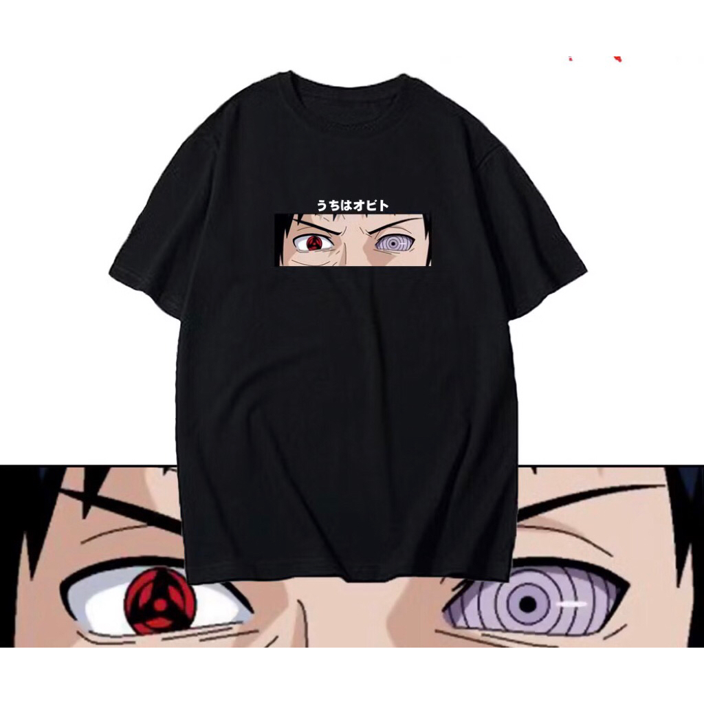 Kaos Uchiha Obito / T-shirt Obito Tobi Anime Naruto Shippuden / Rebahan Shop / Kaos Obito