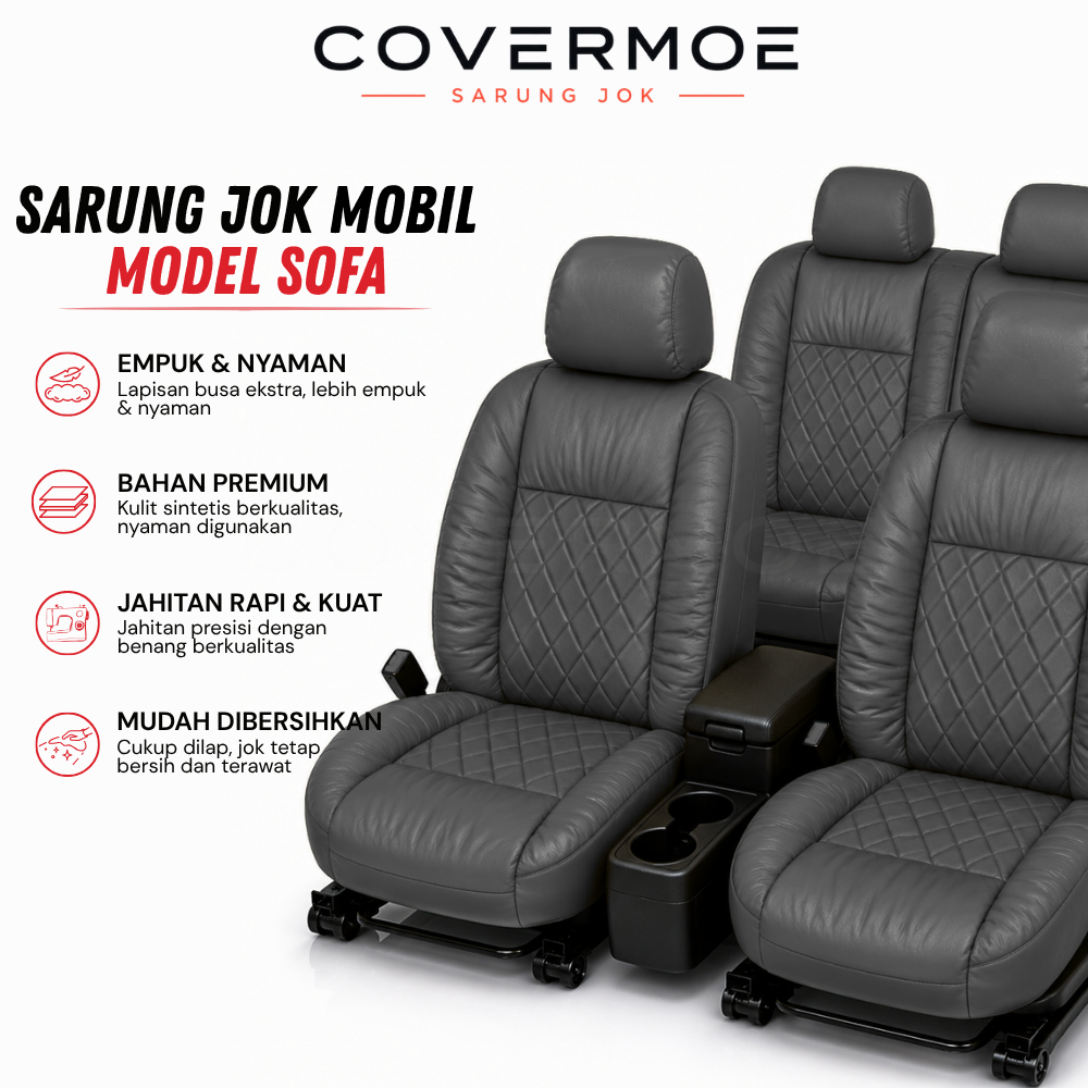 SARUNG JOK MOBIL ERTIGA NEW 2018-2025 3 BARIS MODEL SOFA BAHAN MYO KUALITAS PREMIUM ANTI AIR ANTI DE