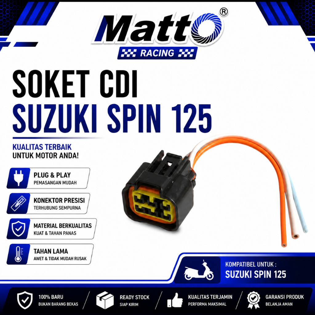 Soket CDI Suzuki Spin 125 | Socket CDI Spin 125 | Konektor CDI Suzuki Spin | Matto Racing