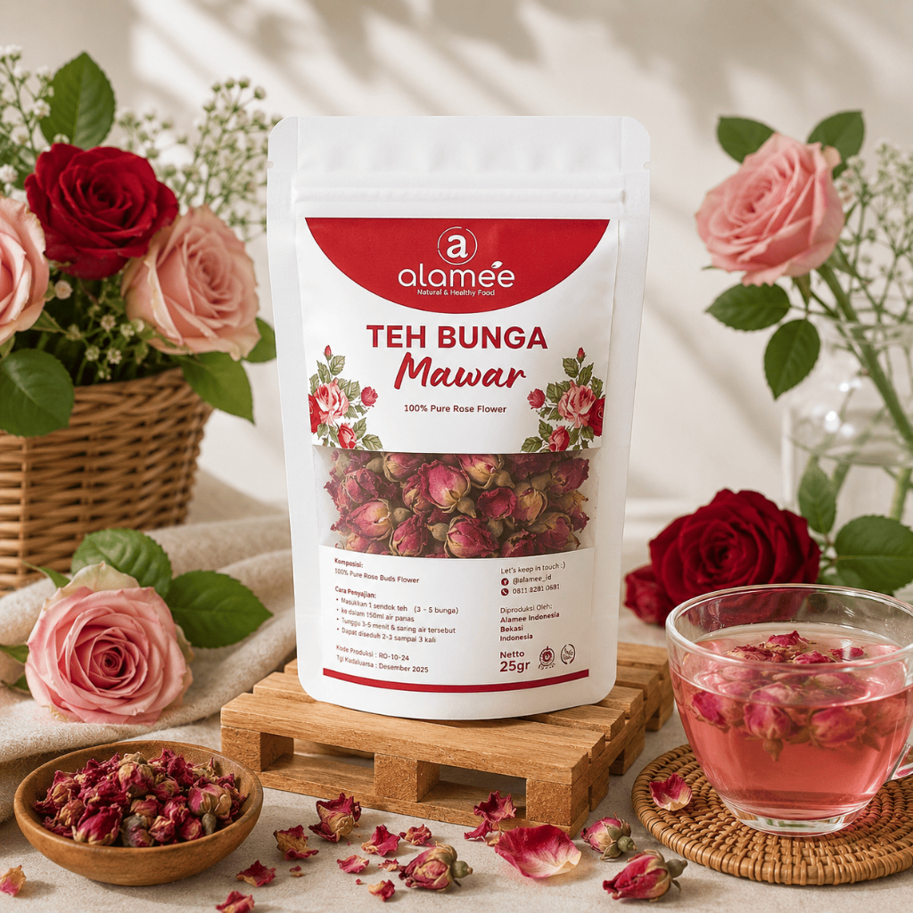 ALAMEE Rose Tea Teh Bunga Mawar Organik Kering Dried Flower 25gr