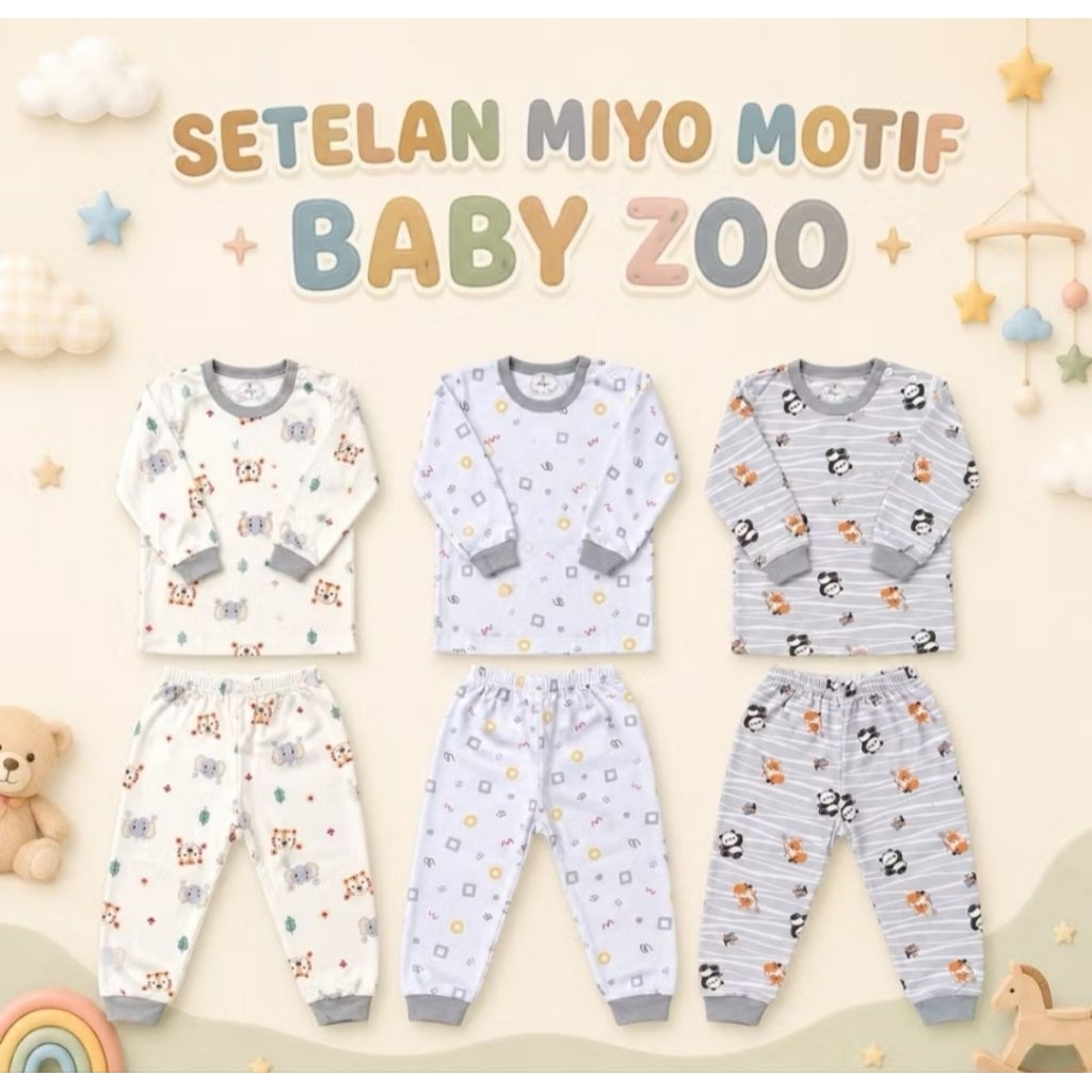 Setelan Panjang + Pendek MIYO 3 Setel