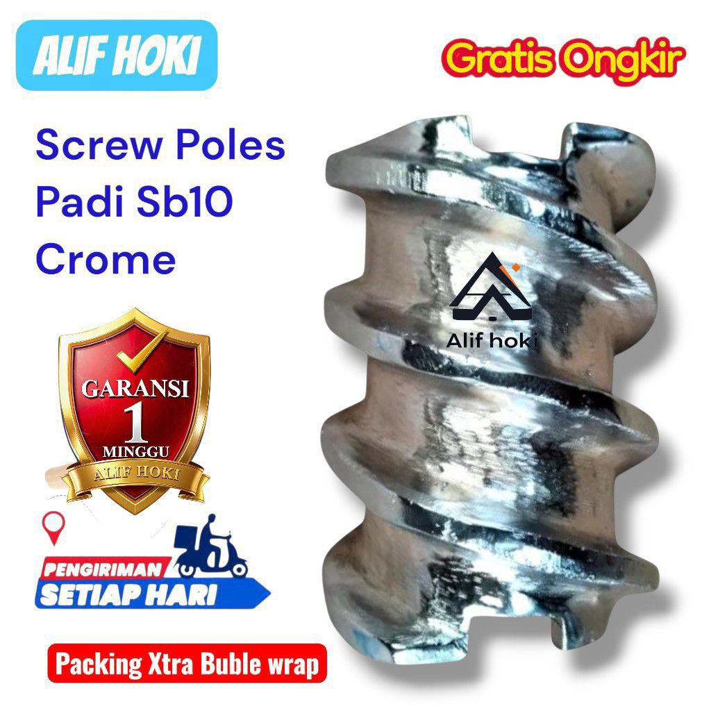 Screw Sb10 Satake Crome Poles Mesin Padi Tahan Karat Hasil Maksimal Dan Awet