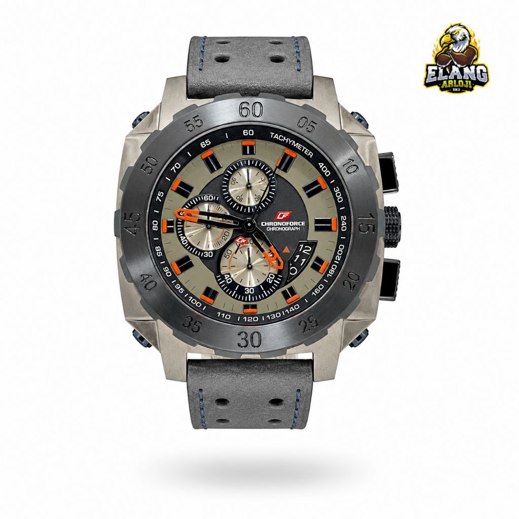 JAM TANGAN PRIA CHRONOFORCE CF 5221G-8 GREY BLUE ORIGINAL