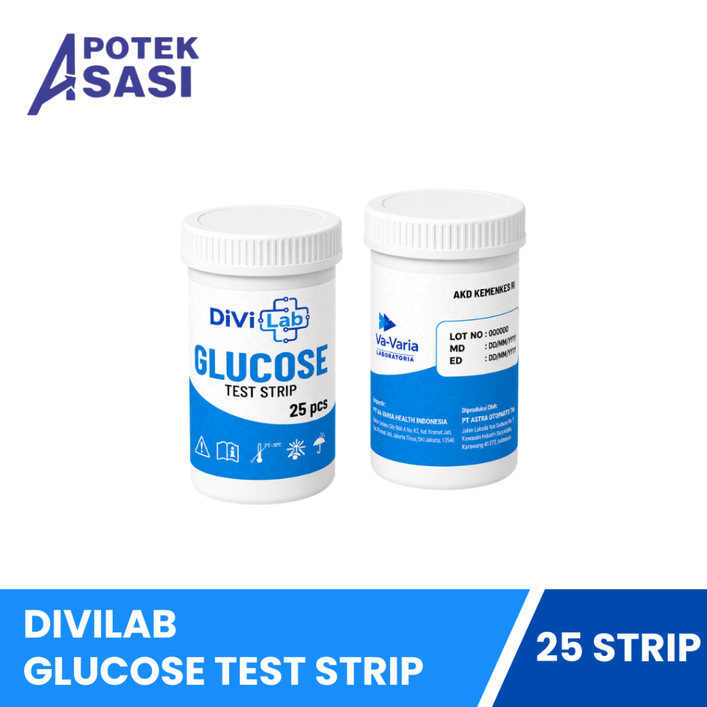 DiviLab Glucose / Glukosa Test Strip Isi 10 Strip - Strip Tes Glukosa