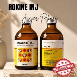 Roxine 100 ML Injeksi obat hewan pernafasan ternak sapi ayam unggas babi