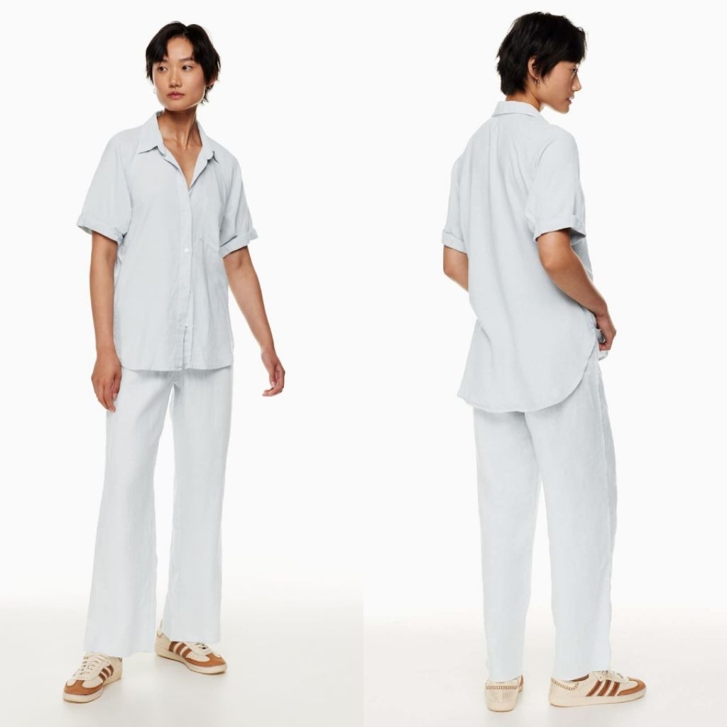 ARITZIA wilfred boyfriend linen blend shirt