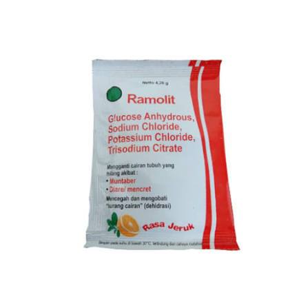 RAMOLIT Oralit Rasa Jeruk Obat Diare Muntaber Bayi Anak Dehidrasi Per Sachet