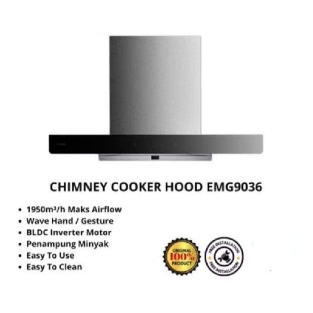 Fotile Cooker Hood Chimney EMG9036/EMG 9036/EMG-9036 90cm