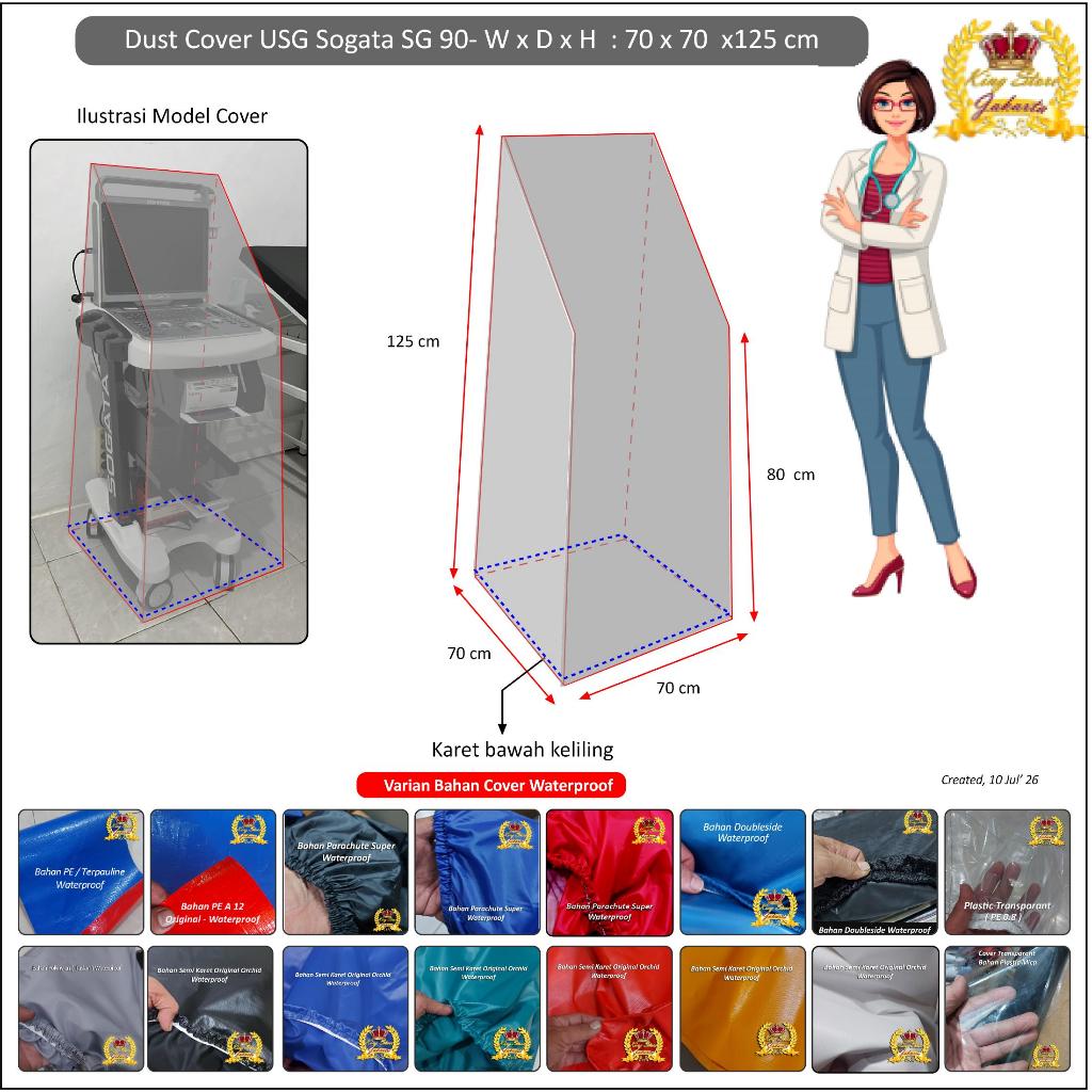 Dust Cover USG Sogata SG 90 Ukuran 70 x 70  x125 cm