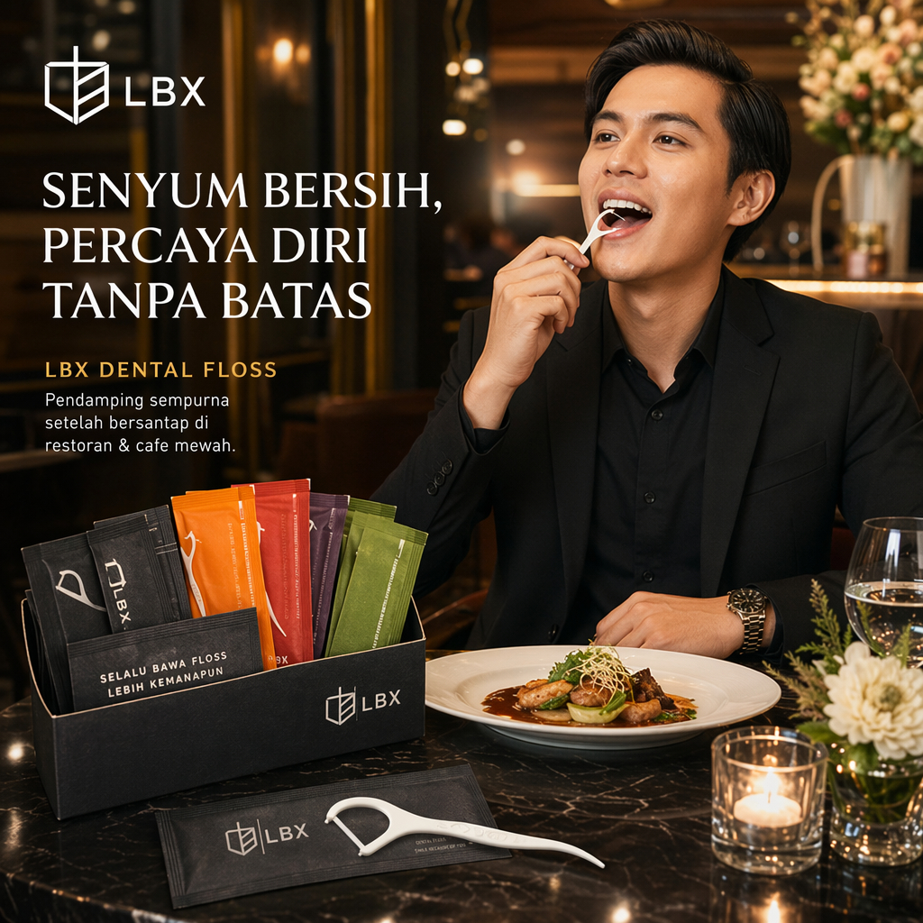 LBX Dental Floss Flosser isi 200 Pcs Tusuk Gigi Busur Gigi Benang Gigi Pembersih Selah Sela Gigi Kuat Packing 1 an 1an  1 Piece Per Pack Untuk Rumah Makan Restorant Warung Makan Restoran Cafe Grosir Toothpick Higienies Dongkrak Gigi Flosser Best Quality