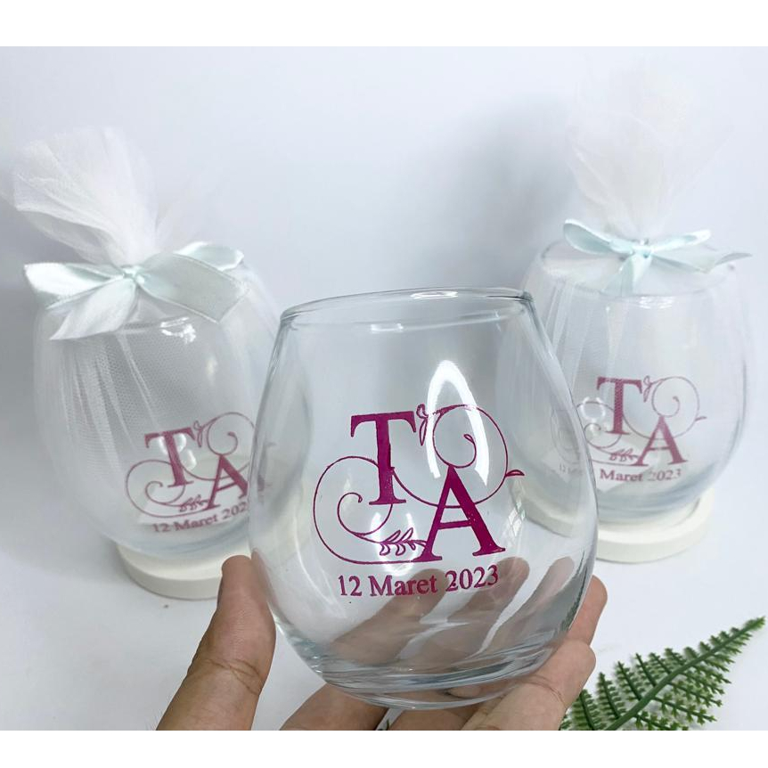 Souvenir Gelas Wine Stemless 475ml Citinova Tuscany Gelas Wine Gelas Bar Cafe Kaca Sablon Kemas Tile