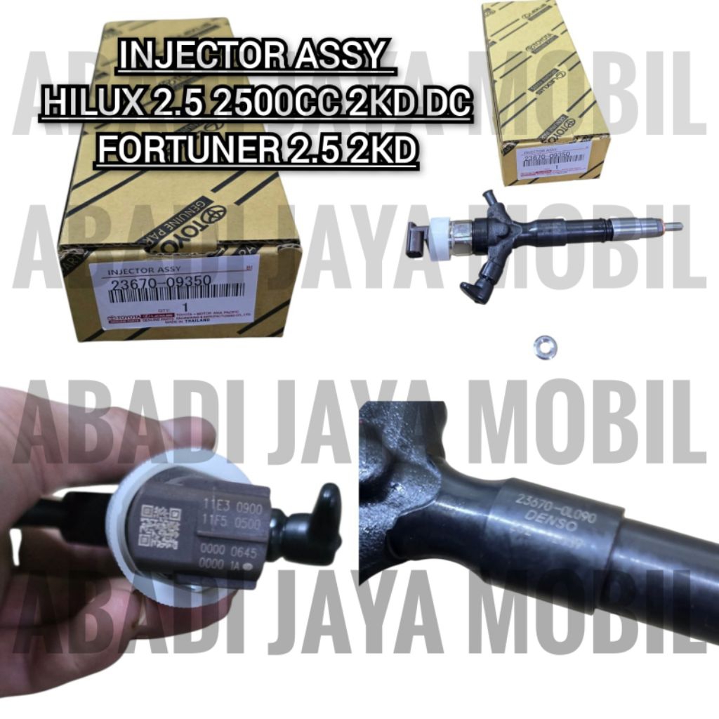 injector injektor hilux vigo doubel cabin dc 2.5 2500cc 2kd fortuner 2.5 2500cc 2ks 23670 09350