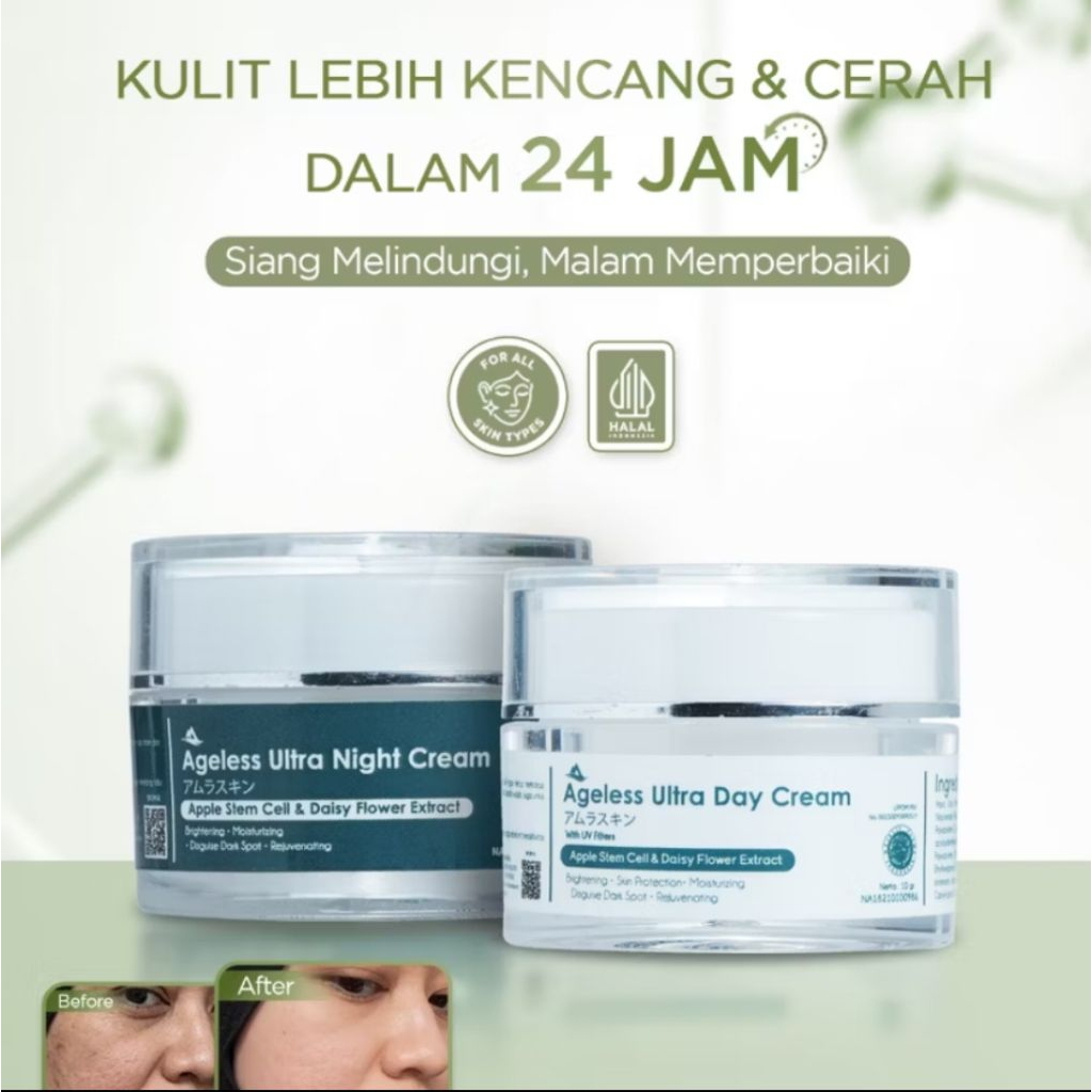 Amura Day & Night Cream Set - Ageless Ultra Day Cream + Ageless Ultra Night Cream