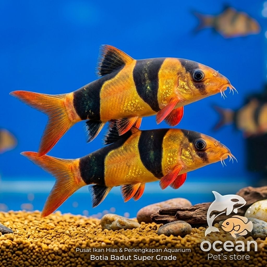 ikan hias dasar aquarium botia clown badut ikan botia pembersih dasar aquarium aquascape