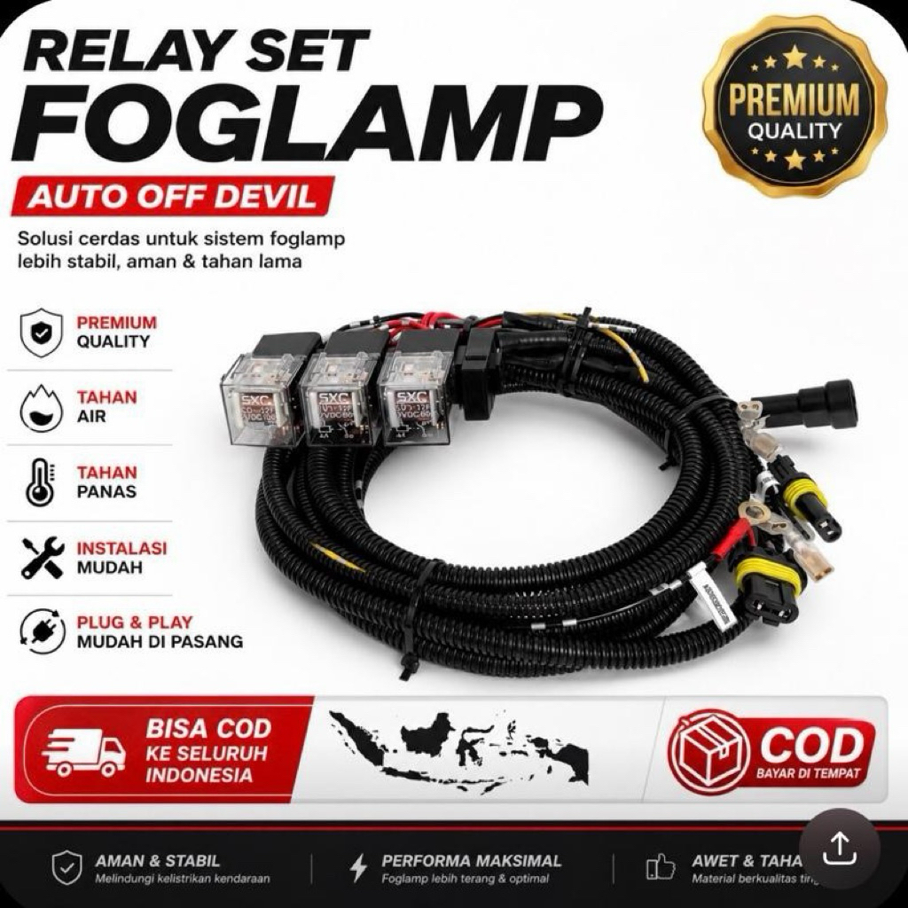 RELAY SET FOGLAMP BILED UNIVERSAL