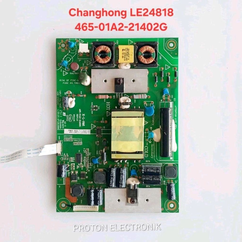PSU LCD LED TV Changhong LE24818 Benq L23-6010 Mesin Power Supply 465-01A2-21402G Regulator 471R1006