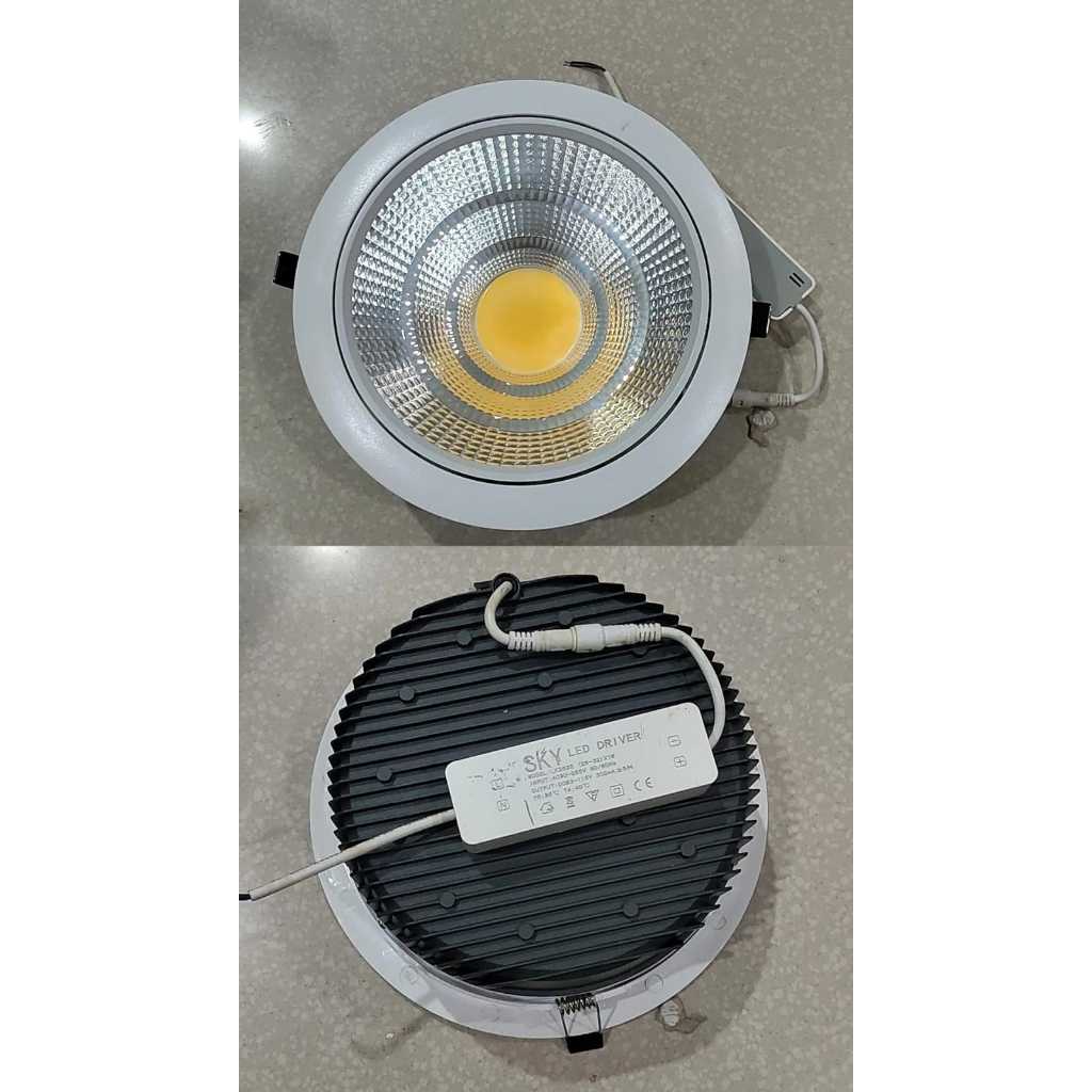 OBRAL MURAH  LAMPU DOWNLIGHT 30 WATT CAHAYA KUNING LED PREMIUM PLAFON TANAM BULAT LAMPU LED DOWNLIGH